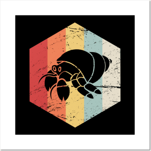 Retro Vintage Hermit Crab Icon Posters and Art